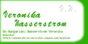 veronika wasserstrom business card